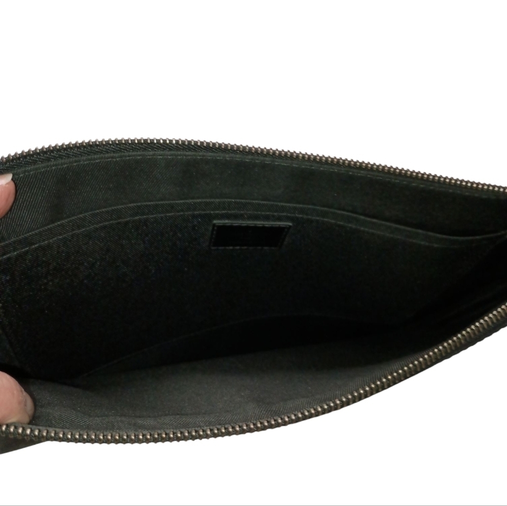 LOUIS VUITTON Monogram Eclipses Pochette Discovery Clutch Bag Brown M62291 - Picture 7 of 13